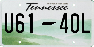 TN license plate U6140L