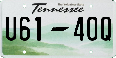 TN license plate U6140Q