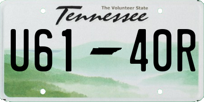 TN license plate U6140R