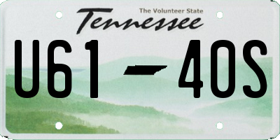 TN license plate U6140S