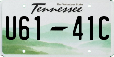 TN license plate U6141C