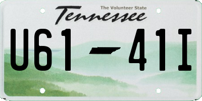 TN license plate U6141I