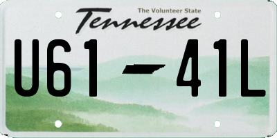TN license plate U6141L