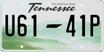TN license plate U6141P