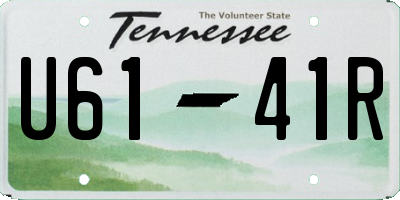 TN license plate U6141R
