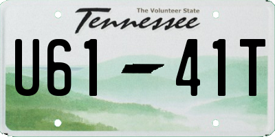 TN license plate U6141T