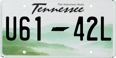 TN license plate U6142L