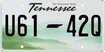TN license plate U6142Q