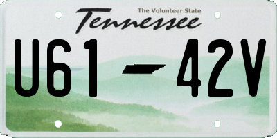 TN license plate U6142V