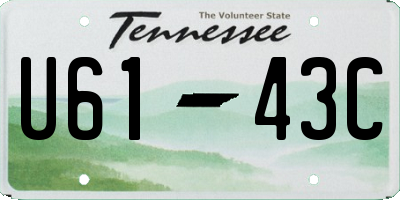 TN license plate U6143C