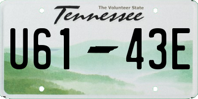 TN license plate U6143E