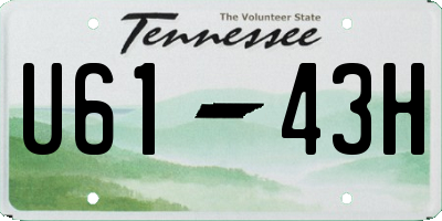 TN license plate U6143H