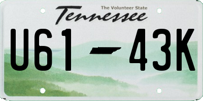 TN license plate U6143K