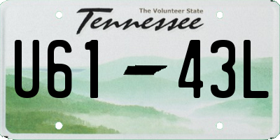 TN license plate U6143L