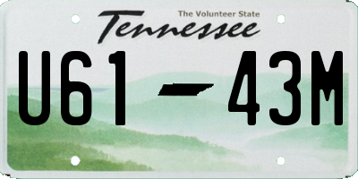 TN license plate U6143M