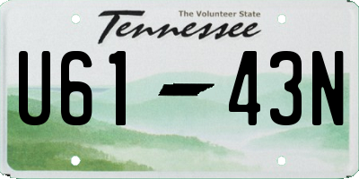 TN license plate U6143N