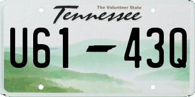 TN license plate U6143Q