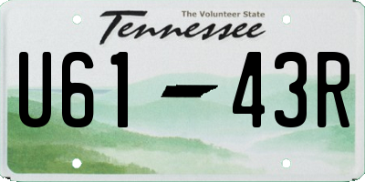 TN license plate U6143R