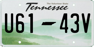 TN license plate U6143V