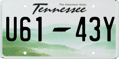 TN license plate U6143Y