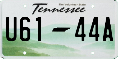 TN license plate U6144A