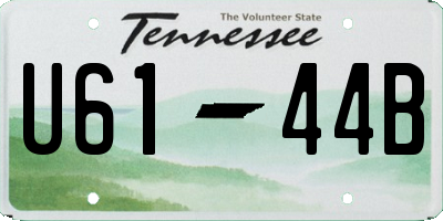 TN license plate U6144B
