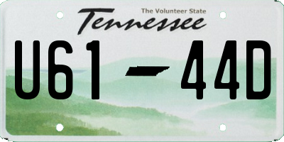 TN license plate U6144D