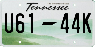TN license plate U6144K