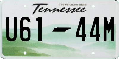 TN license plate U6144M