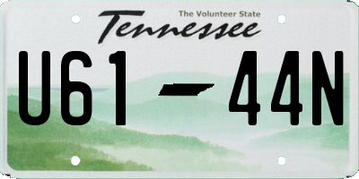 TN license plate U6144N