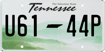 TN license plate U6144P
