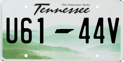 TN license plate U6144V