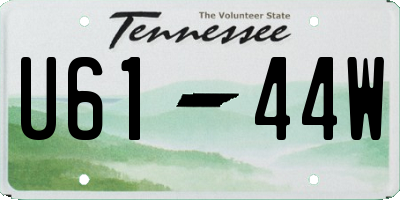 TN license plate U6144W