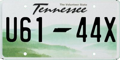 TN license plate U6144X