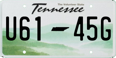 TN license plate U6145G