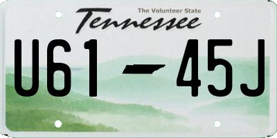 TN license plate U6145J
