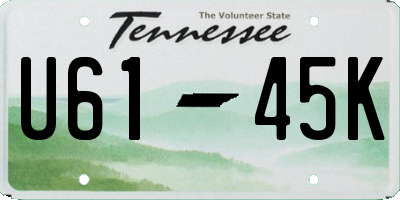 TN license plate U6145K