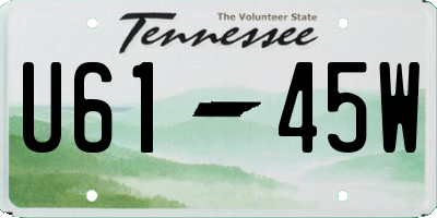 TN license plate U6145W