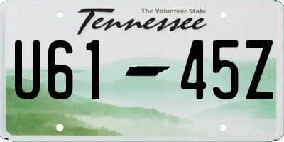 TN license plate U6145Z