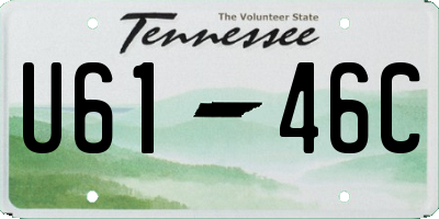 TN license plate U6146C