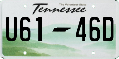 TN license plate U6146D