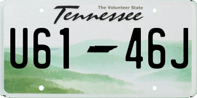 TN license plate U6146J