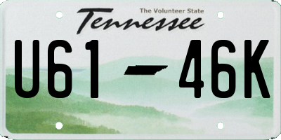 TN license plate U6146K