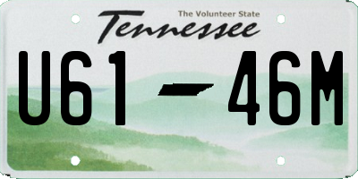 TN license plate U6146M