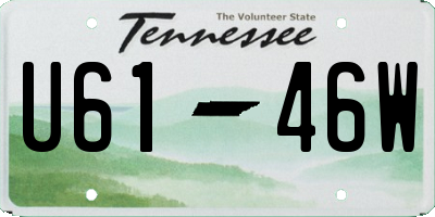 TN license plate U6146W