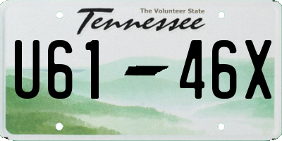 TN license plate U6146X