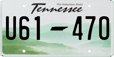 TN license plate U6147O