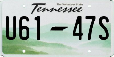 TN license plate U6147S