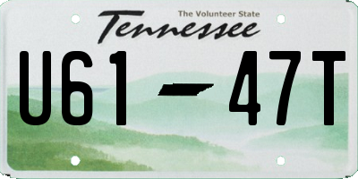TN license plate U6147T