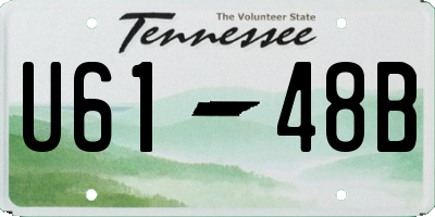 TN license plate U6148B
